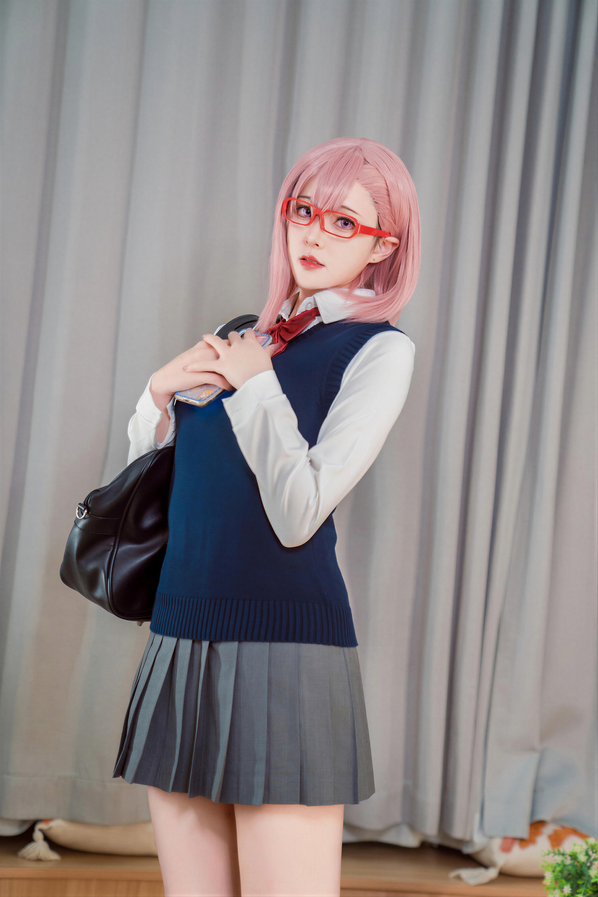 图片[1]-Natsuko夏夏子 – NO.113 2.5次元的诱惑-天乃莉莉纱校服[25P]-XikXak